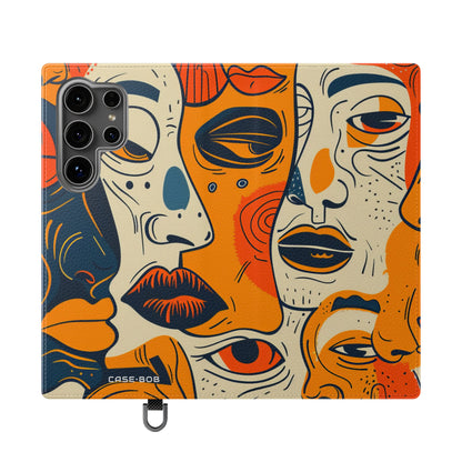 Overlapping Faces - Samsung S24 Ultra Case - Wallet