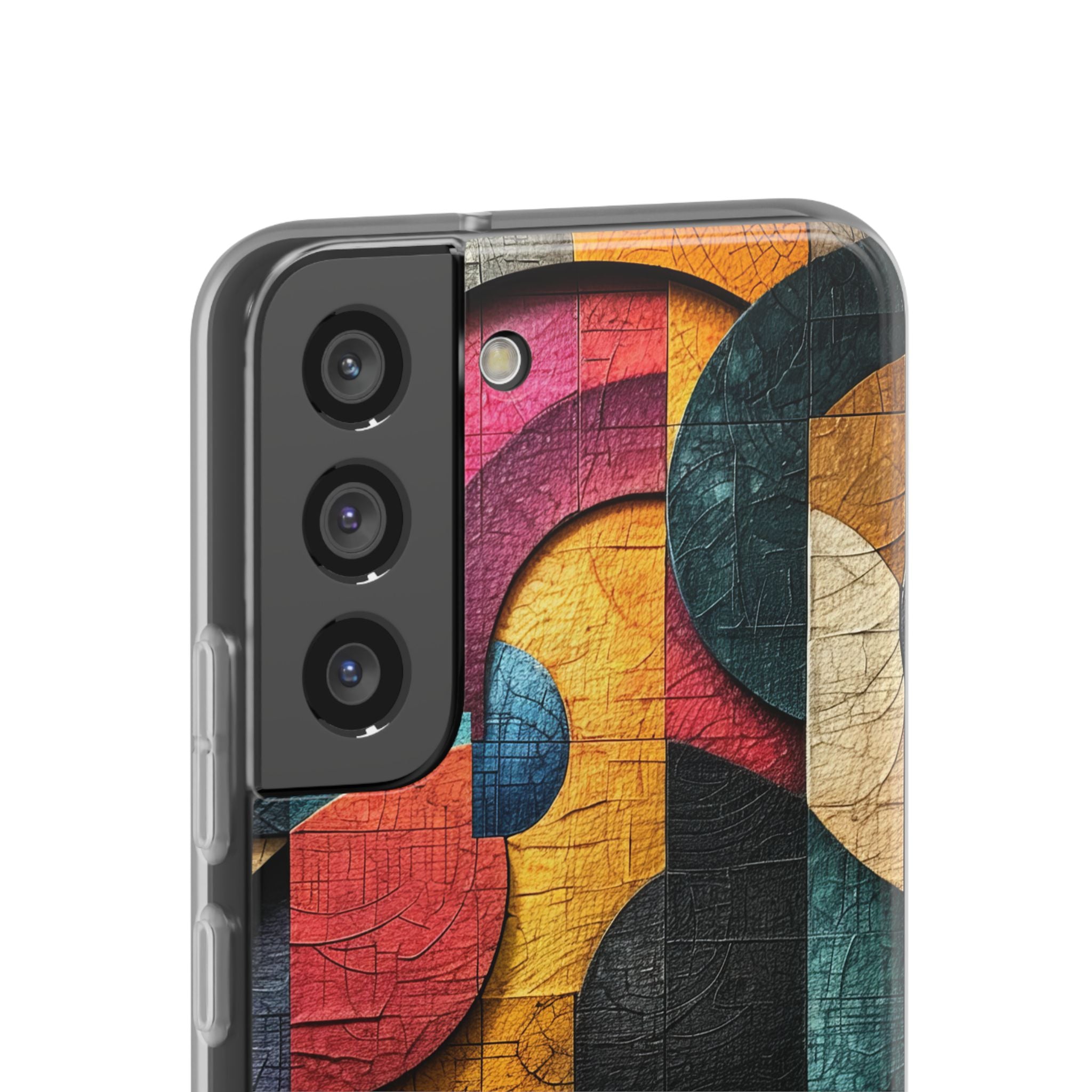 Vibrant Geometric Art - Flexi Samsung S22 Phone Case