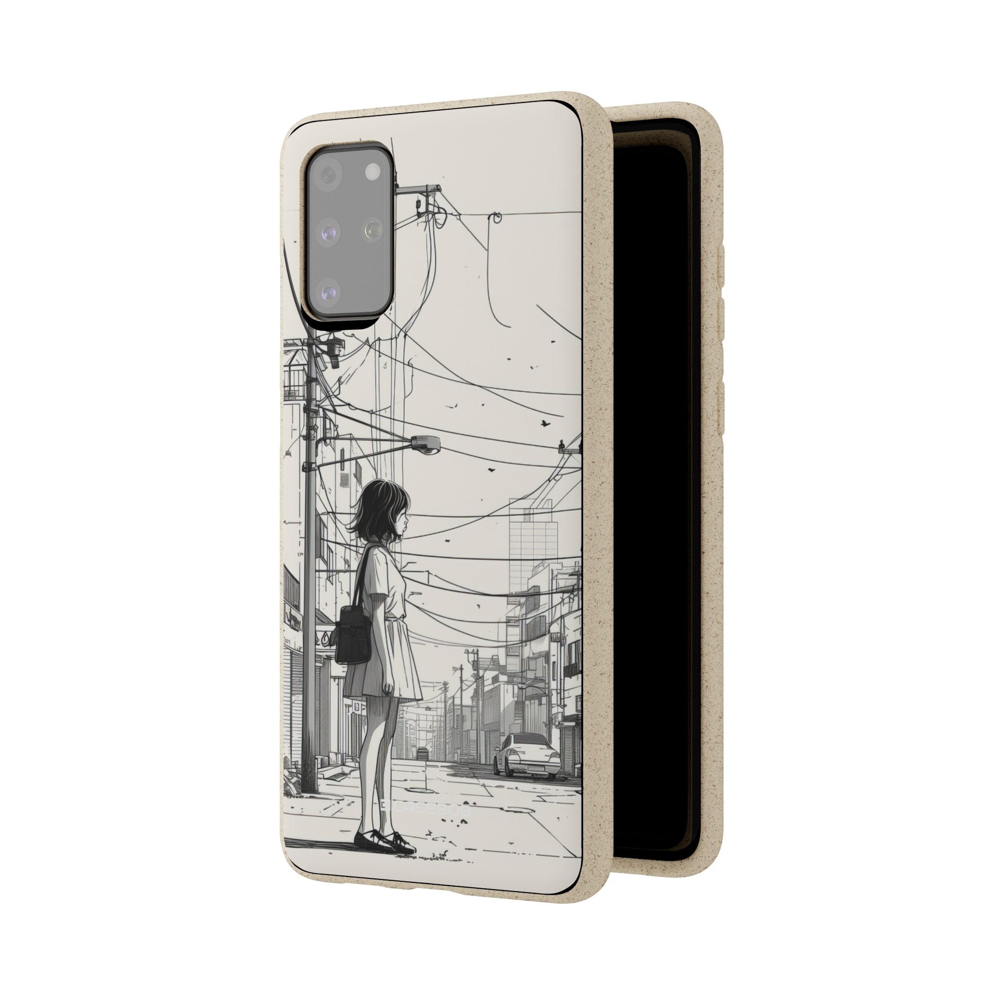 Urban Solitude Sketch | Biodegradable Phone Case