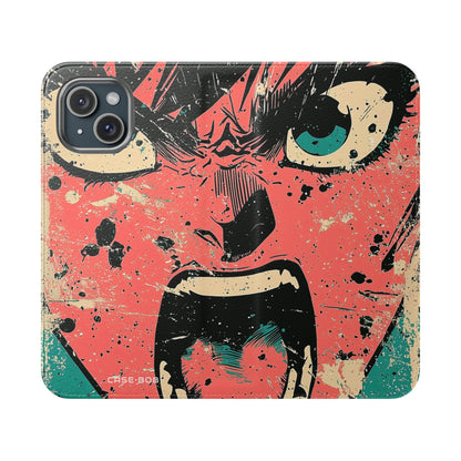 Shouting Face Burst - iPhone 15 Case - Wallet