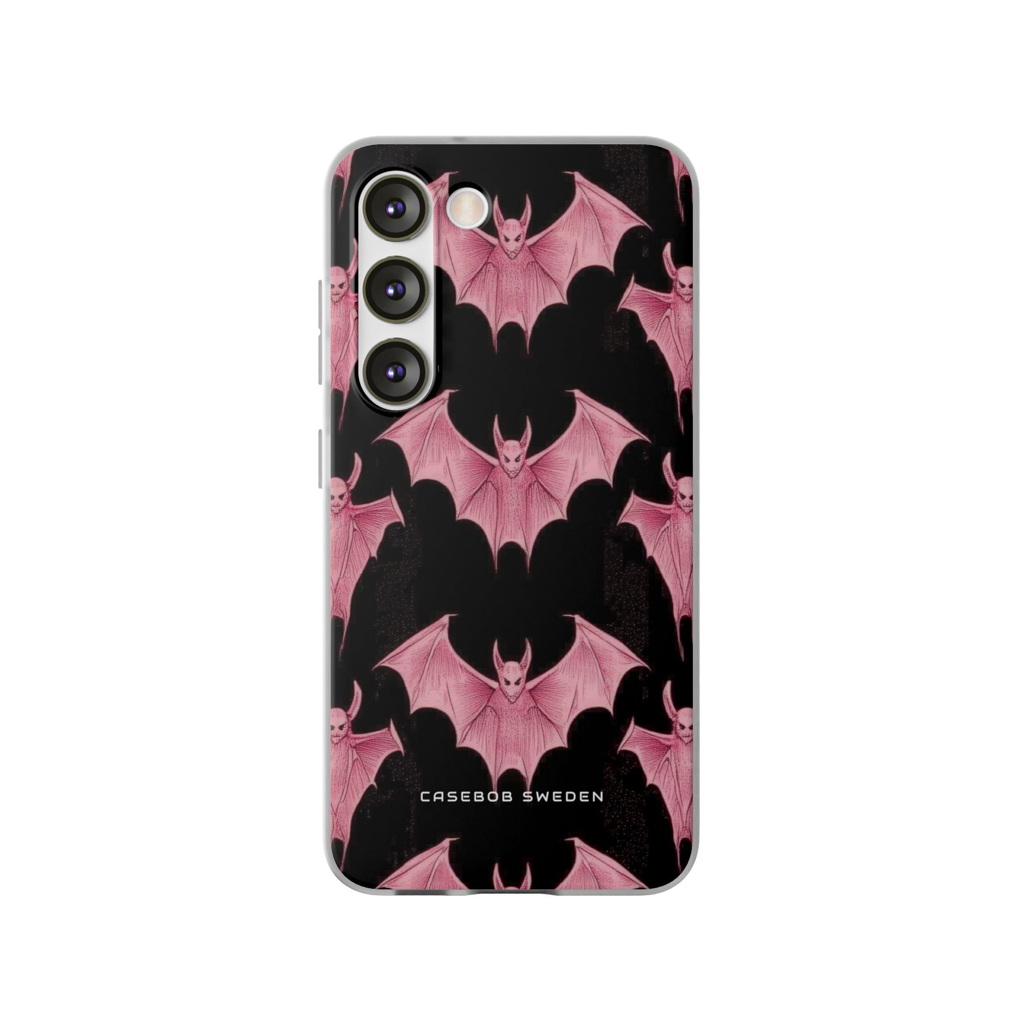 Gothic Pink Bats Aflame Samsung S23 - Flexi Phone Case