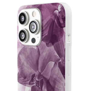 Strahlendes Orchideen-Design | Handyhülle für iPhone (flexible Hülle) 