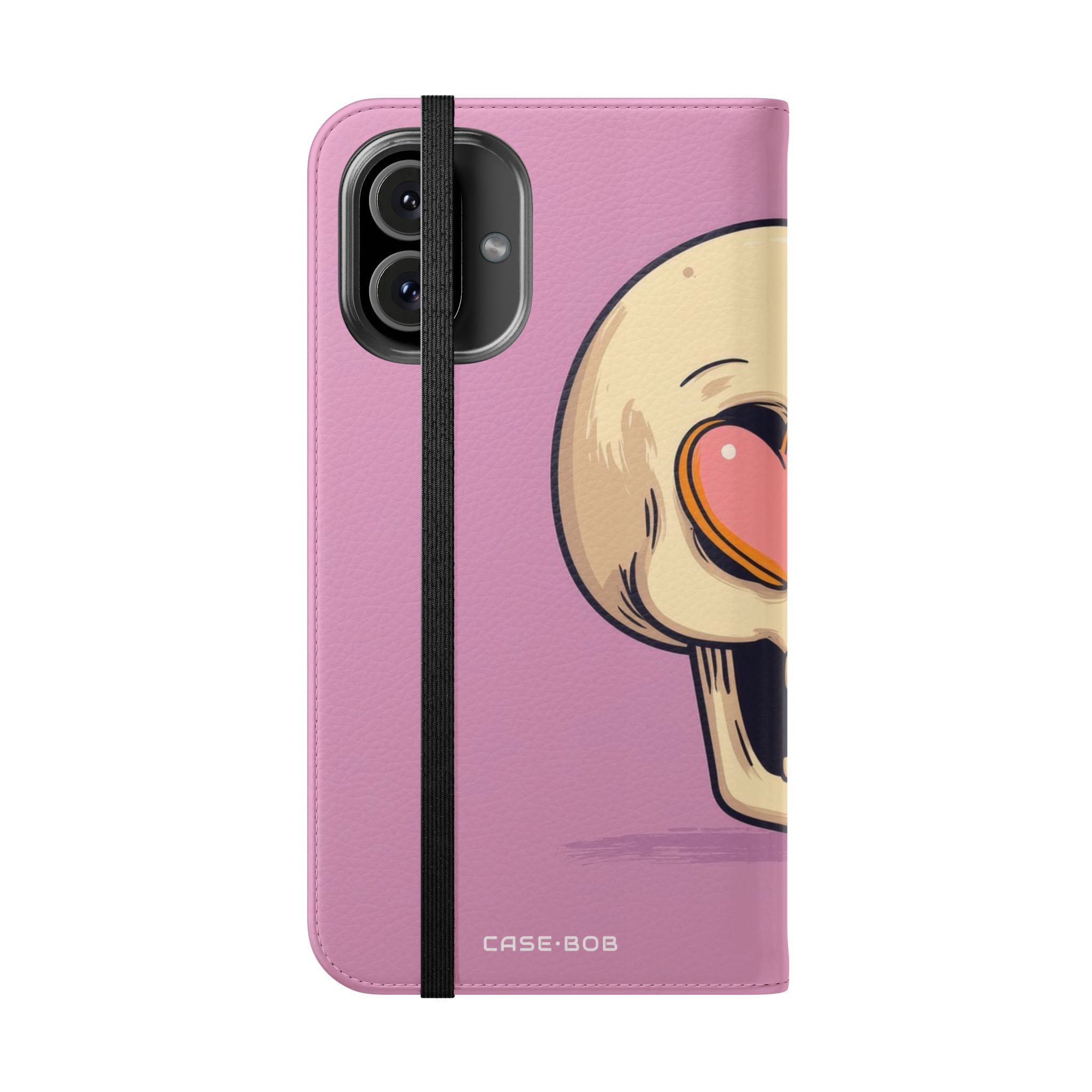 Heart Eyes Skull - iPhone 16 Plus Case - Wallet