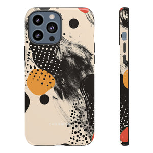 Black Dot Elegance - Protective Phone Case