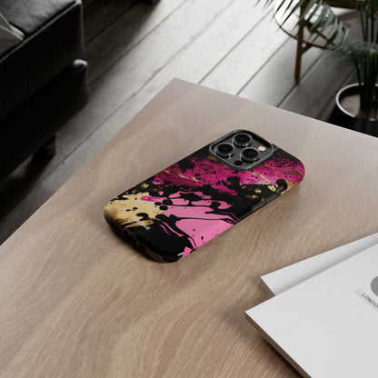 Dynamic Splatter Elegance - iPhone Case