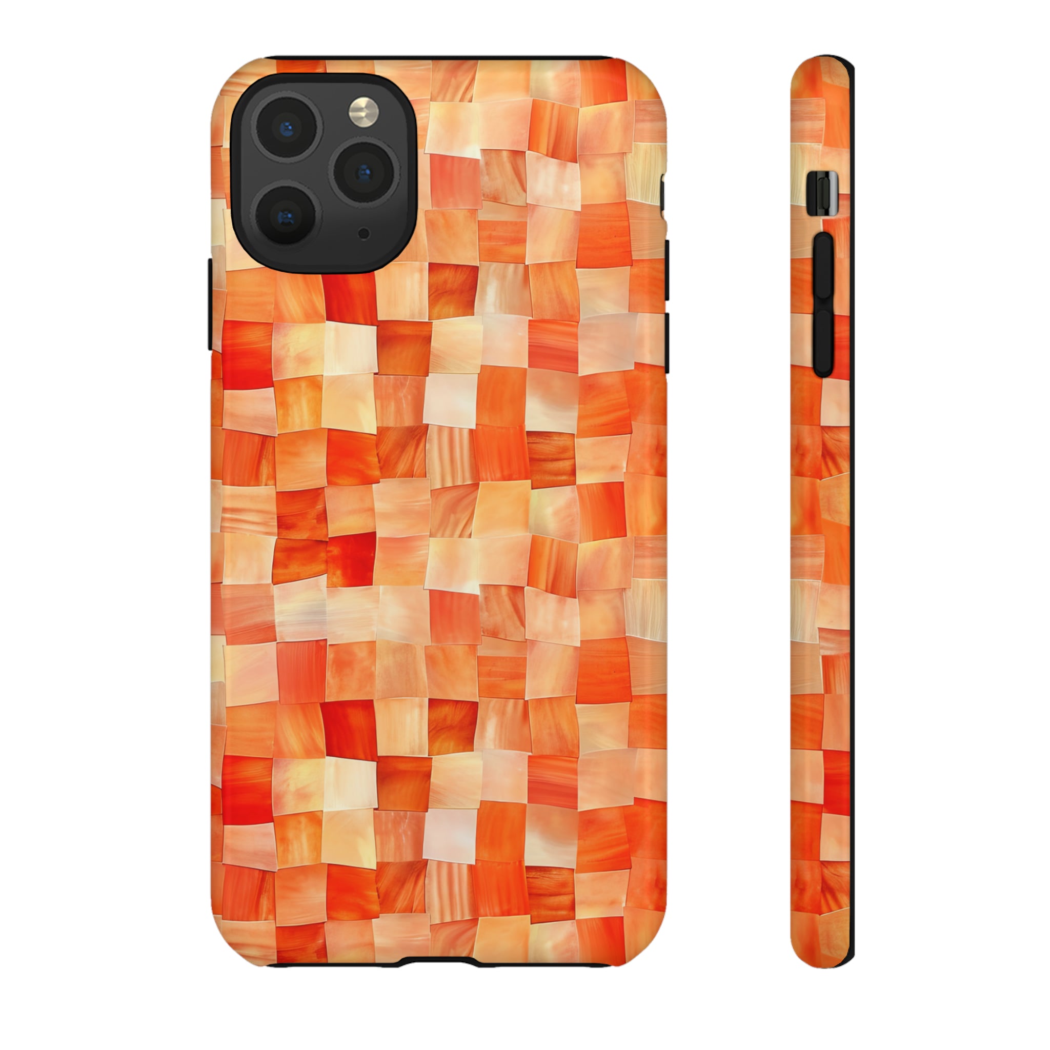 Orange Blaze: Square Gradient - Protective Phone Case