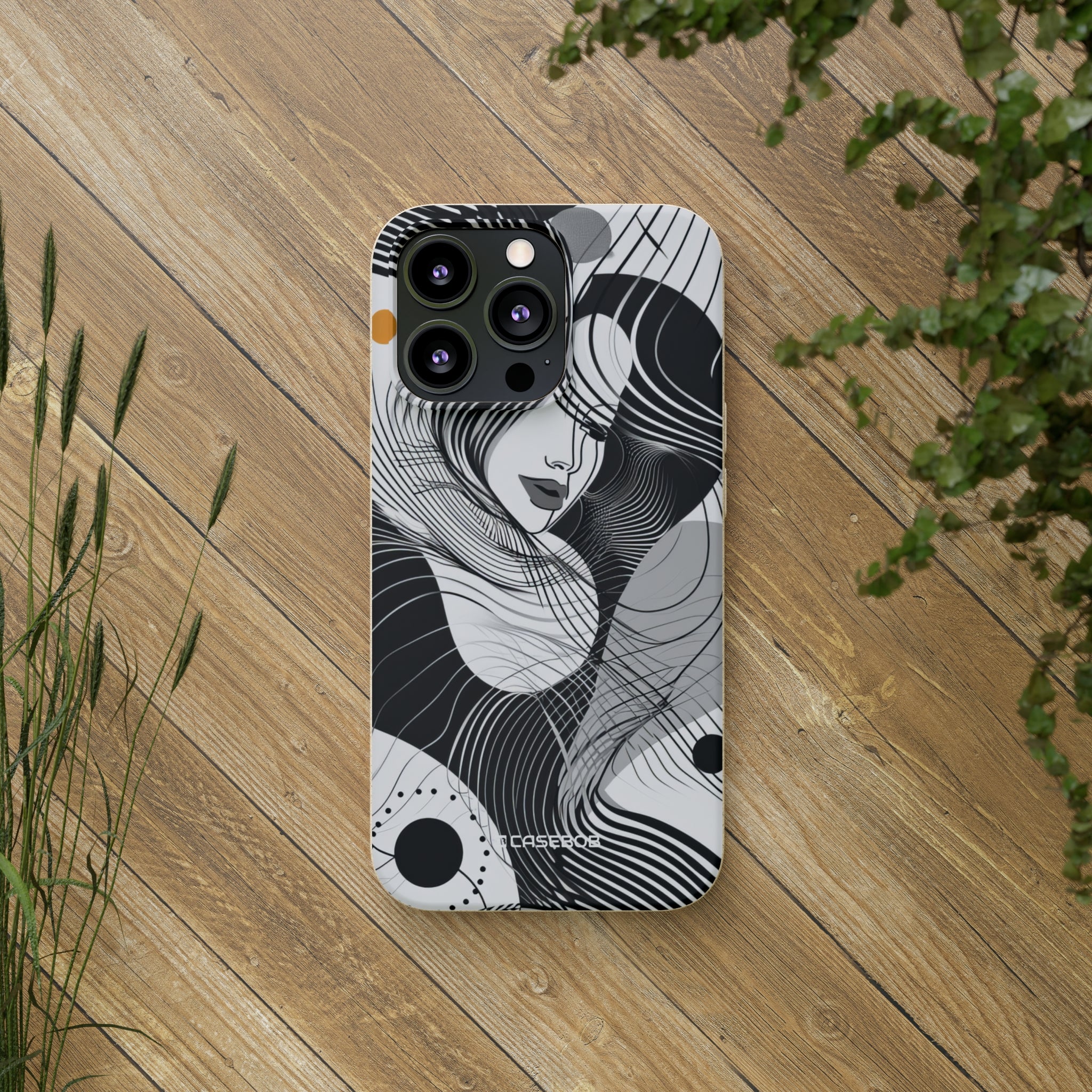 Fluid Noir Rhythm | Biodegradable Phone Case