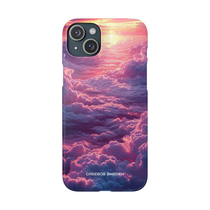 Pink Purple Clouds - Slim iPhone 15 Phone Case