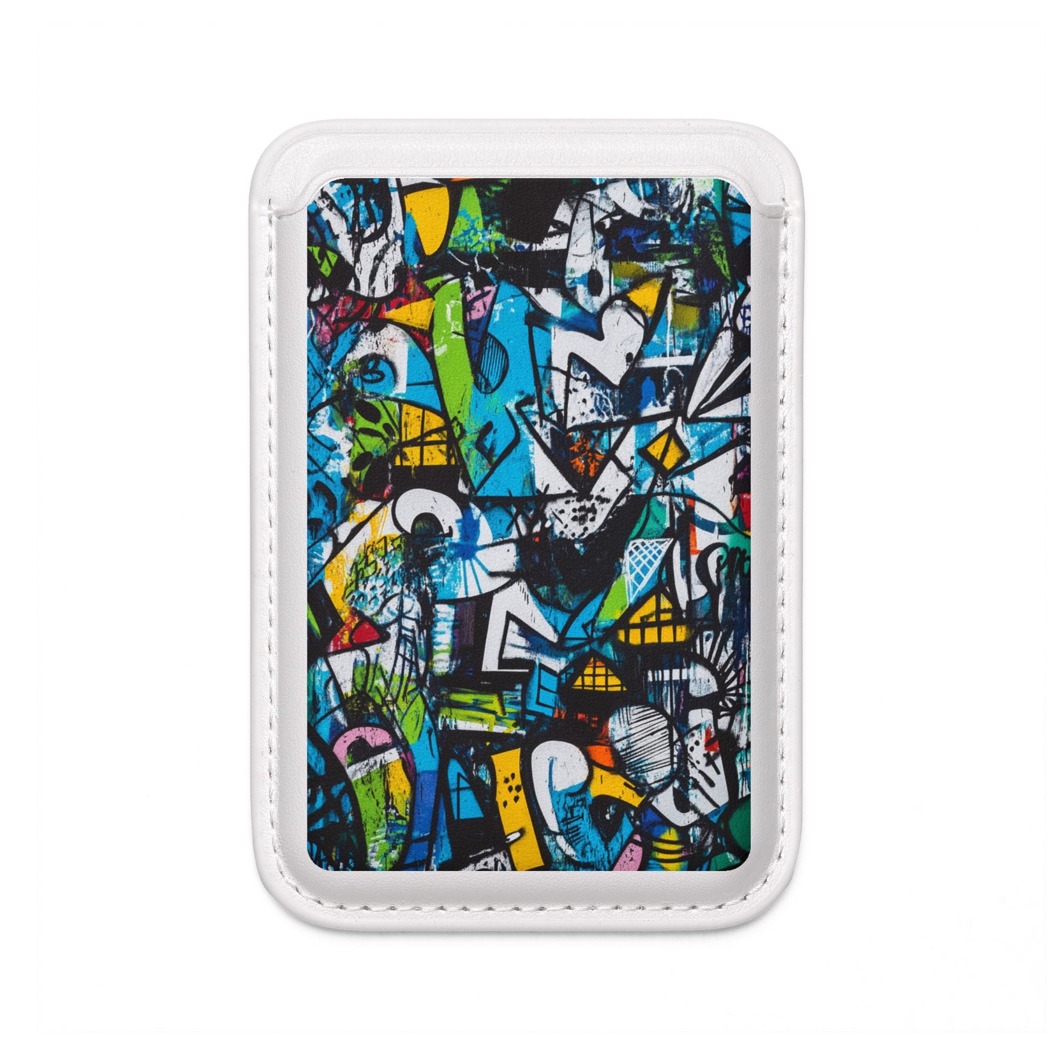 Bold Shapes Blue Wallet – MagSafe Ready