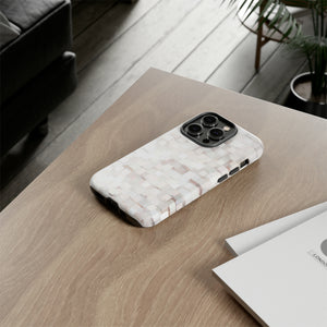 White Abstract Background - Protective Phone Case