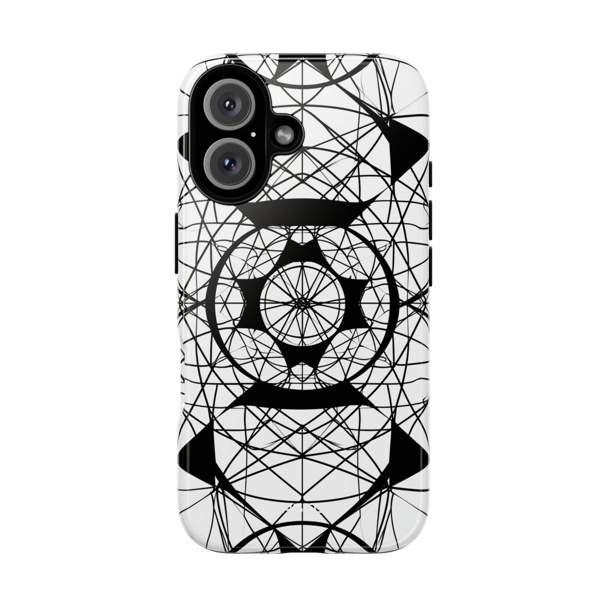 Abstract Symmetry in Black and White - for iPhone 16