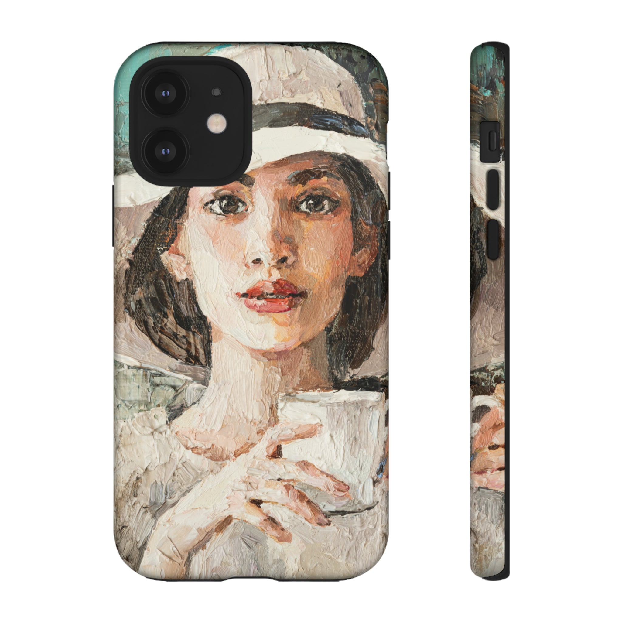 Oil Painting - Lady in a White Hat - Protective Phone Case