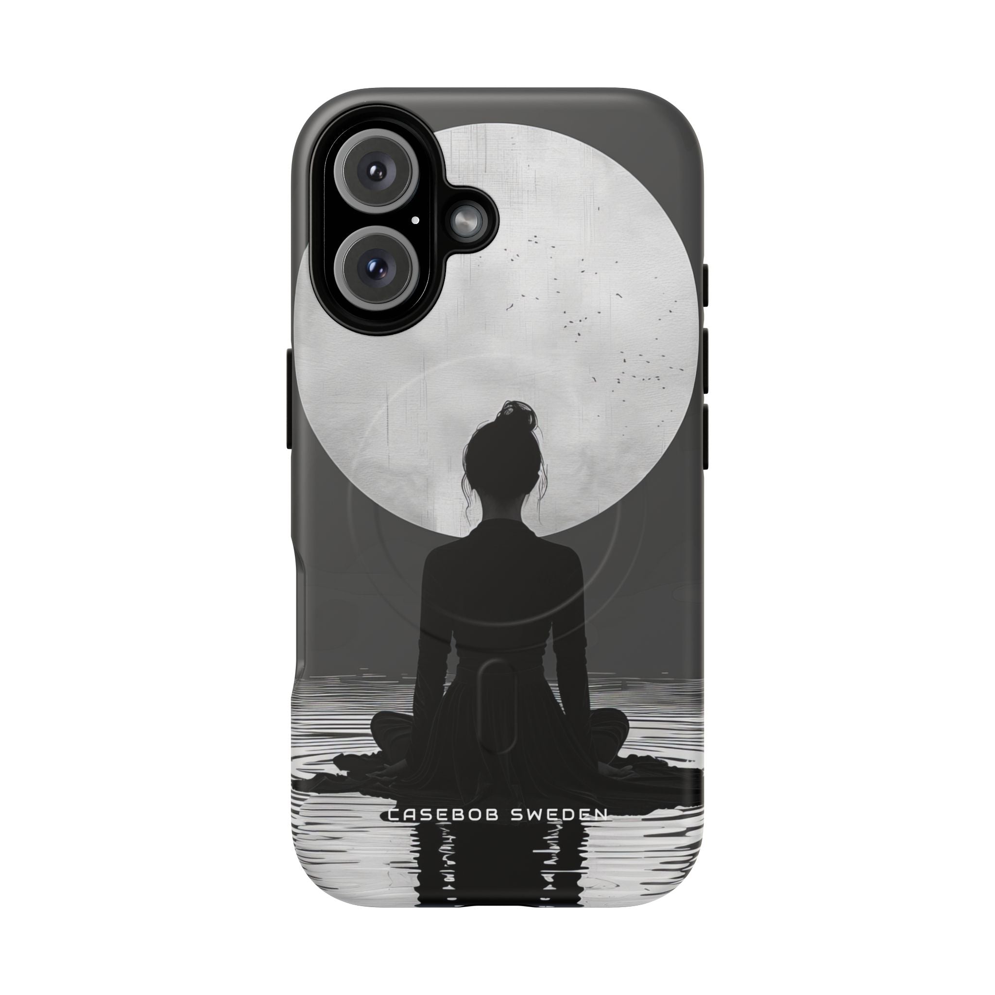 Zen Serenity Moon Reflection iPhone 16 | Tough+ Phone Case