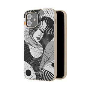 Fluid Noir Rhythm | Biodegradable Phone Case