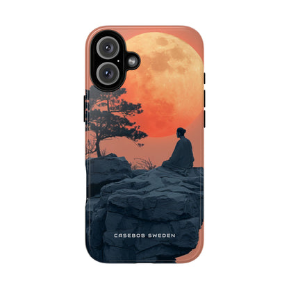 Zen Tranquility Under a Red Moon iPhone 16 - Tough Phone Case