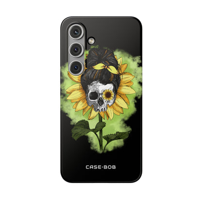 Sunflower Skull Samsung S24 Case - Soft