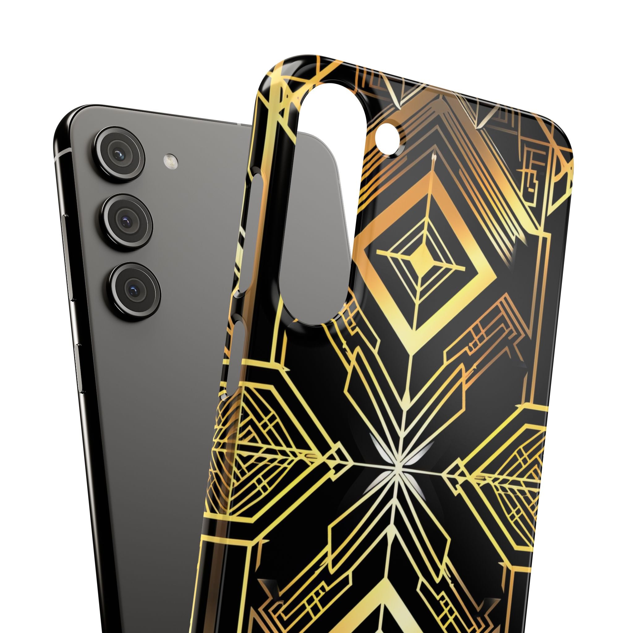 Golden Geometric Opulence Samsung S23 - Slim Phone Case