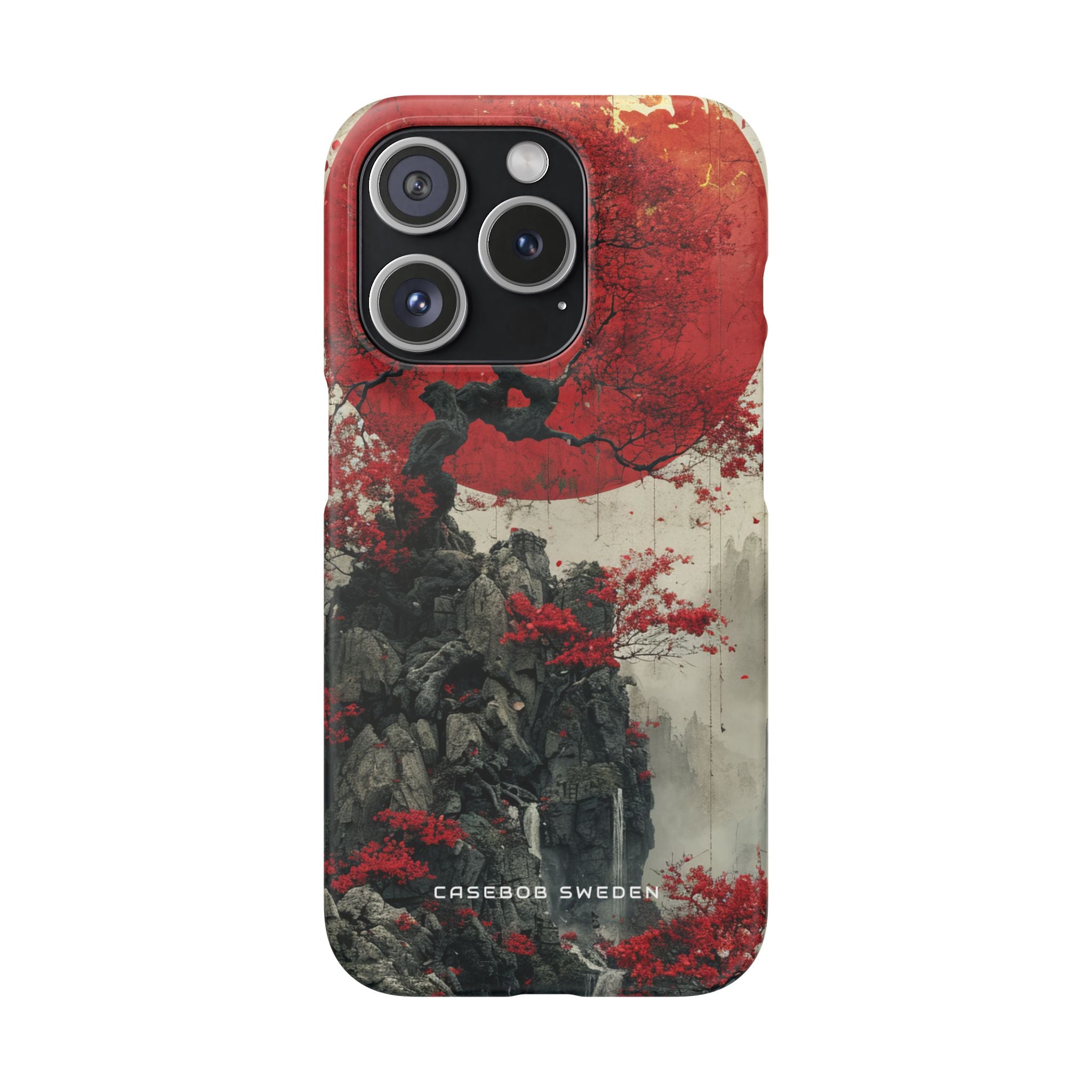 Zen Serenity in Red Harmony iPhone 15 - Slim Phone Case