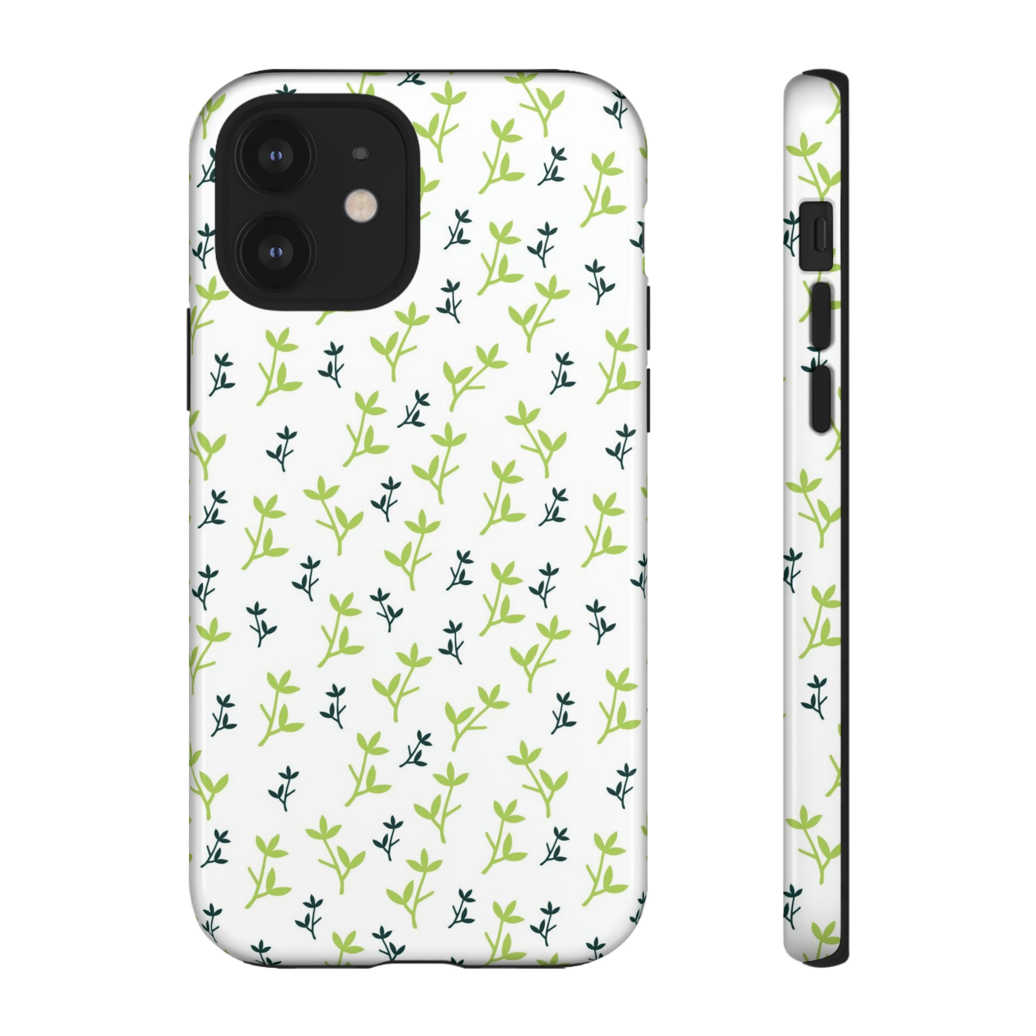 White Flower Pattern - Protective Phone Case