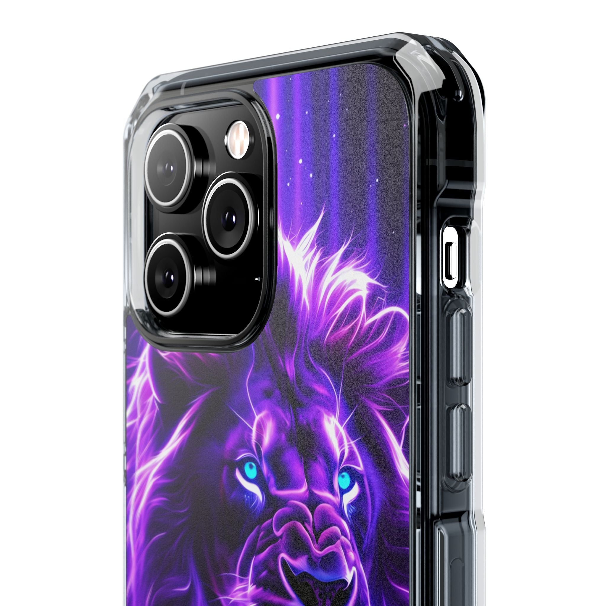 Neon Lion Majesty iPhone Case - Impact