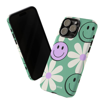Smiley Daisy Glow iPhone 15 Pro Max Case - Tough