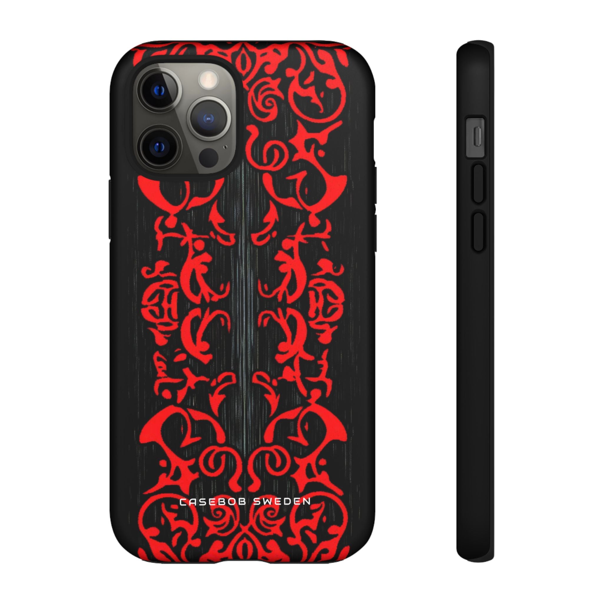 Gothic Crimson Symmetry iPhone 12 - Tough Phone Case