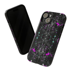 Purple Grid Mirage - Protective Phone Case