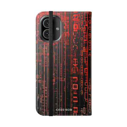 Crimson Columns - iPhone 16 Plus Case - Wallet