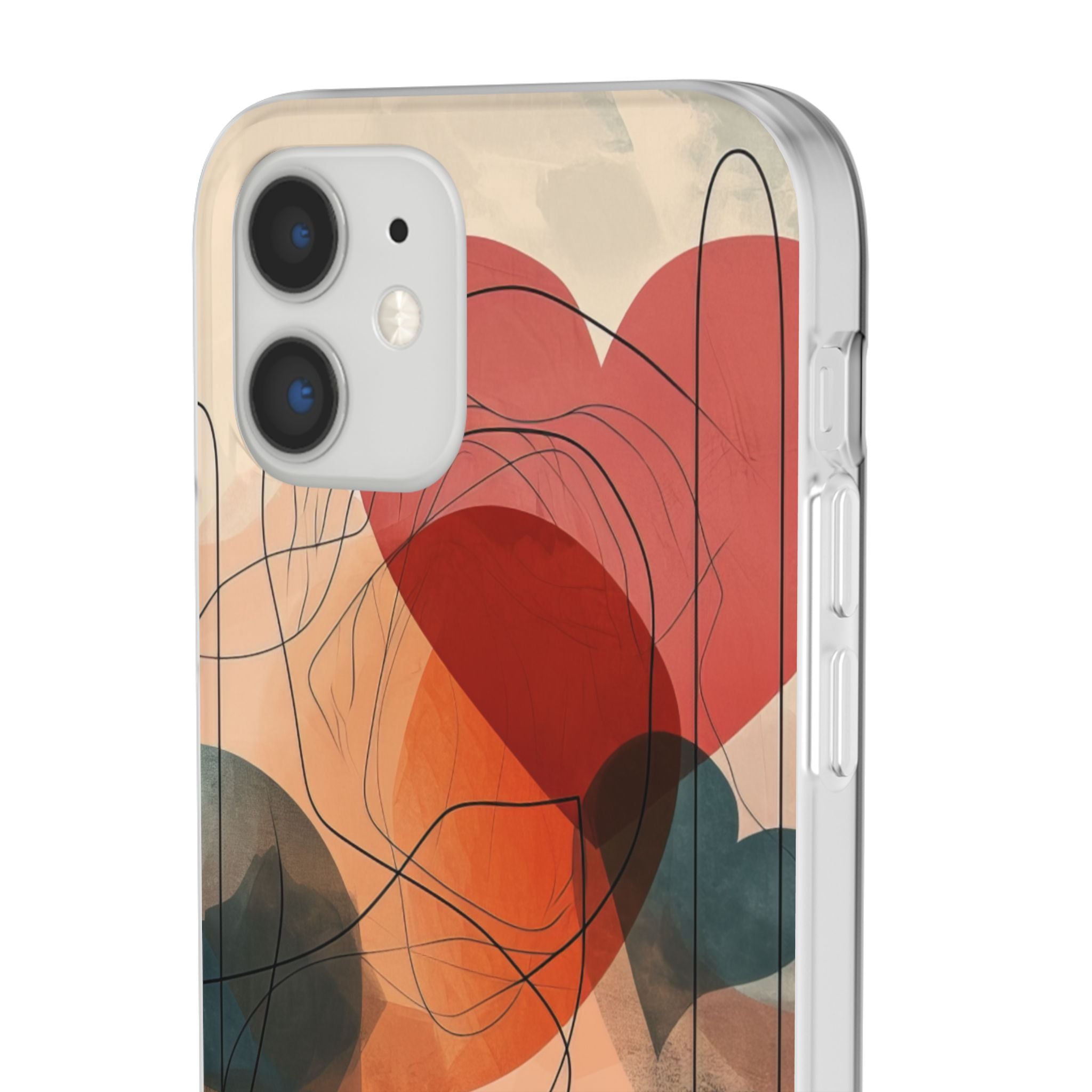 Abstract Heart Harmony - Flexi iPhone 16 Phone Case