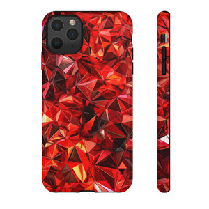 Geometric Red Fusion - Protective Phone Case