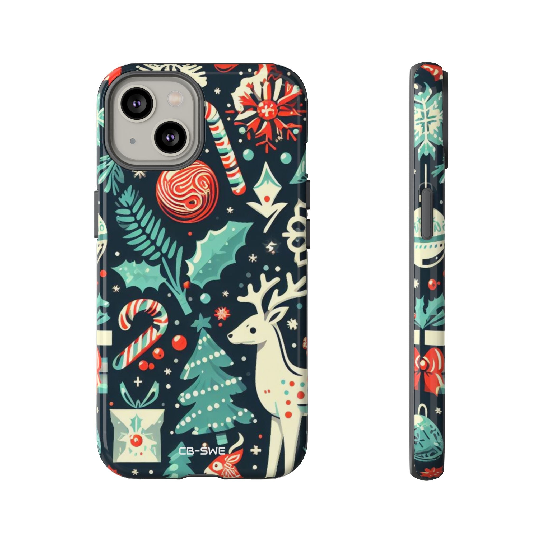 Festive Snowflakes Dance - iPhone Case