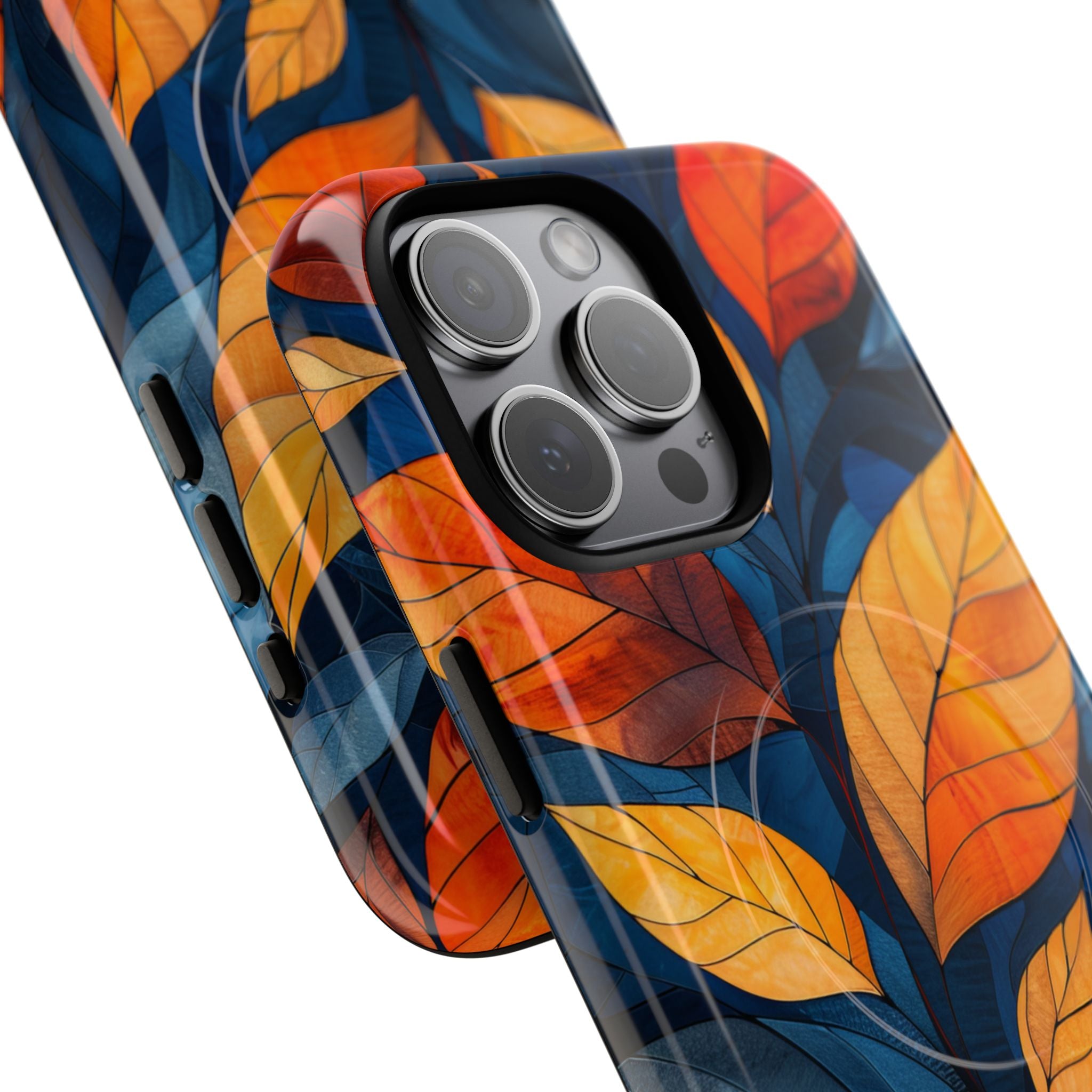 Stained Glass Blossoms iPhone 15 | Tough+ Phone Case