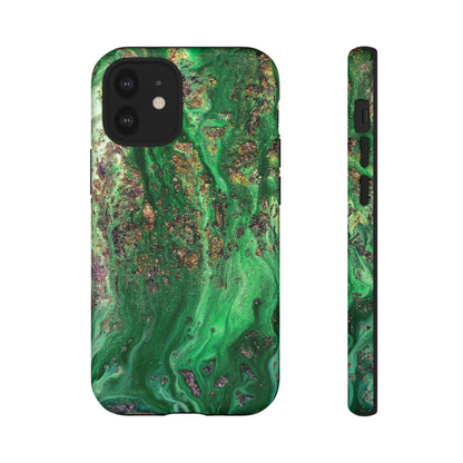 Green Sparkle Ink Art - Protective Phone Case