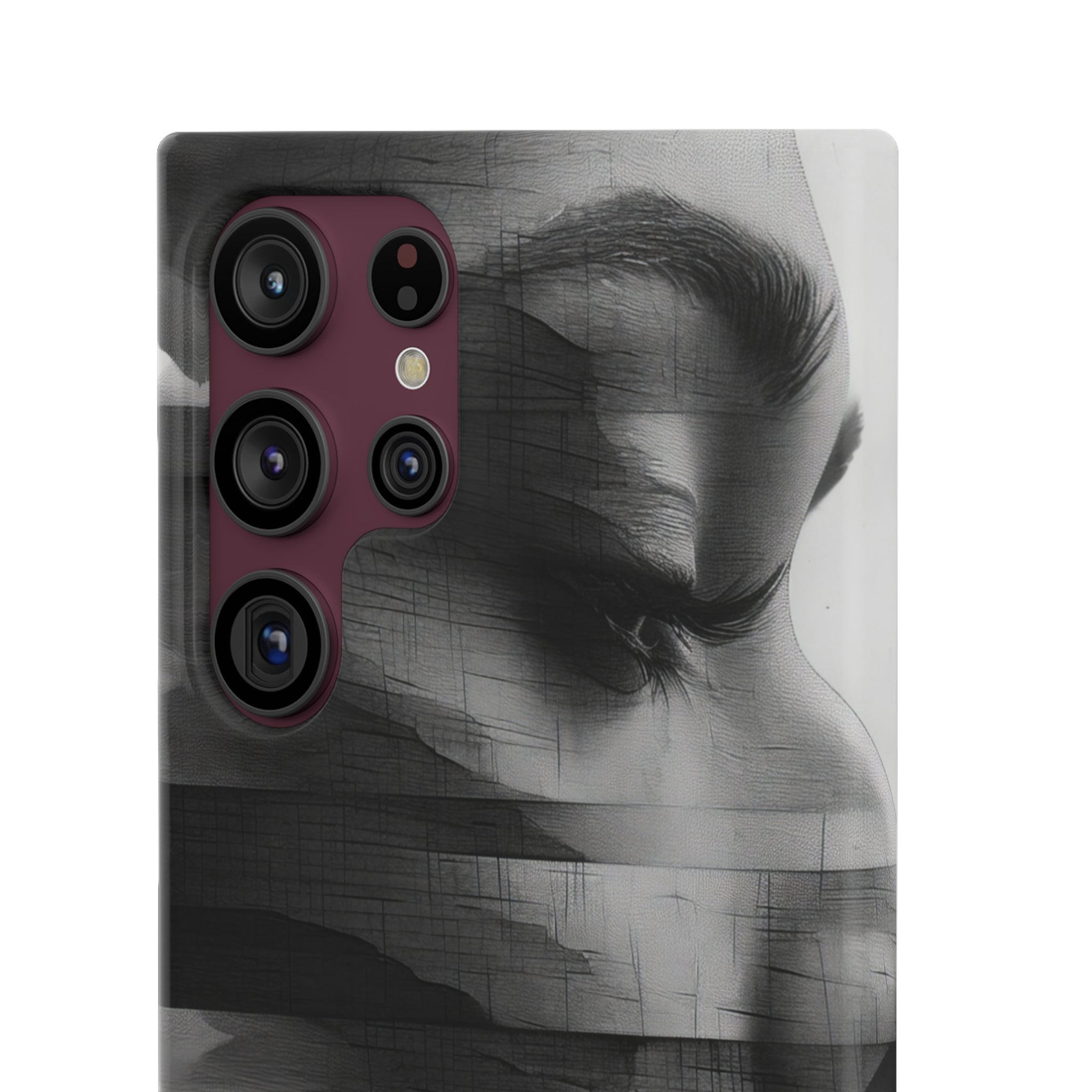 Abstract Glitch Portrait | Slim Phone Case for Samsung