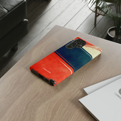 Blue Diagonal Motion Samsung S22 Ultra Case - Tough