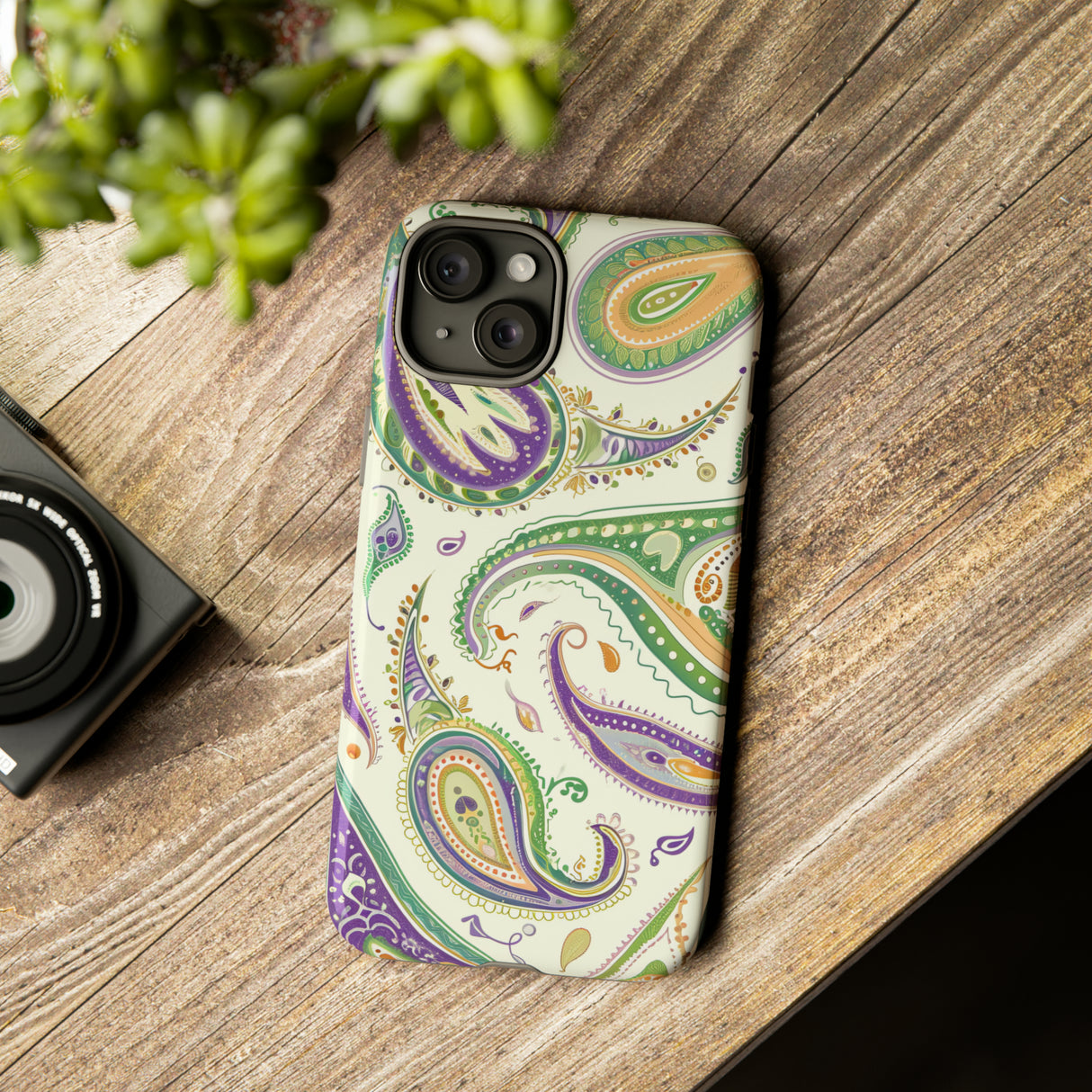 Paisley Pastell Eleganz - Schutzhülle fürs Handy