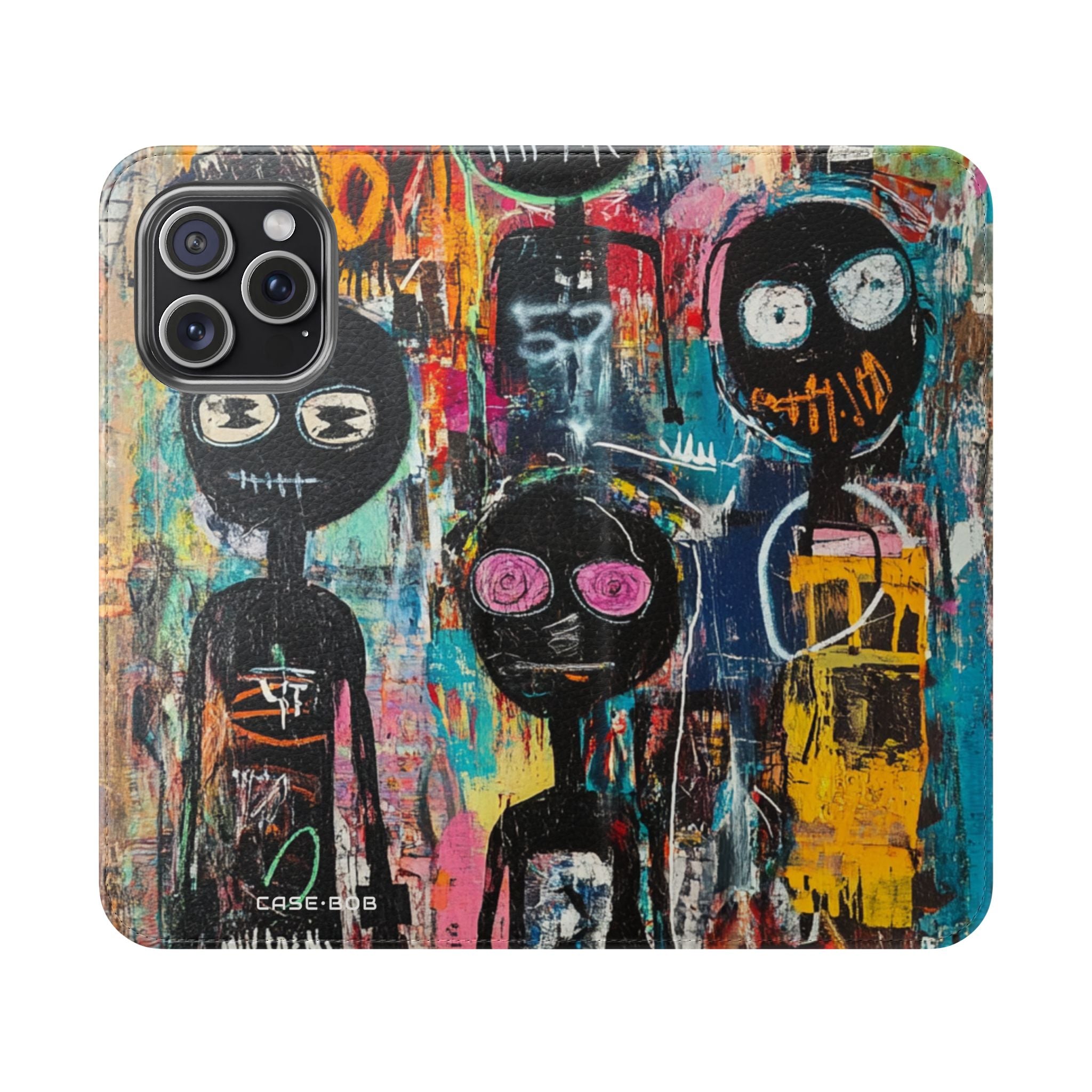 Wide-Eyed Faces - iPhone 15 Pro Max Case - Wallet
