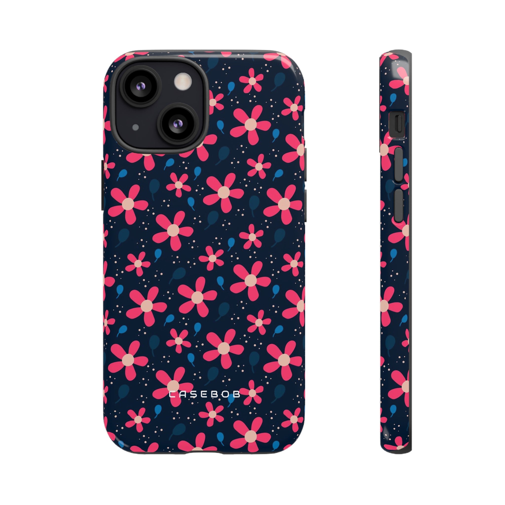 Pink Flower Pattern - Protective Phone Case