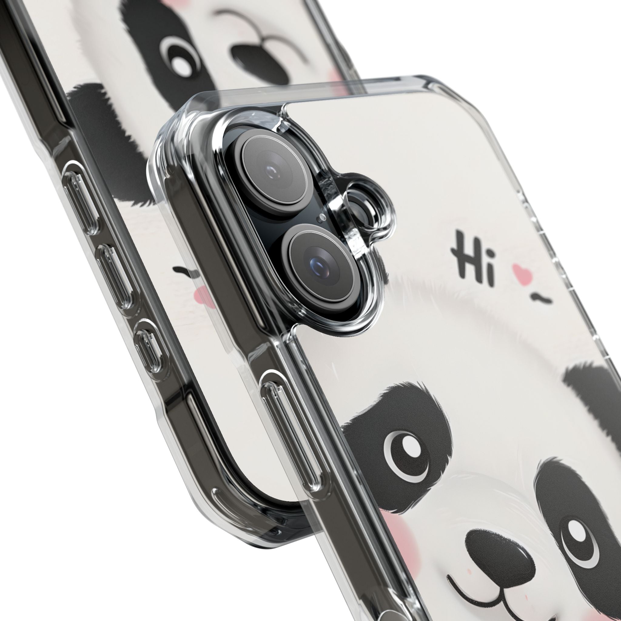 Entzückendes Panda-verspieltes Hi-Text-Telefon iPhone 16 - Impact Clear+