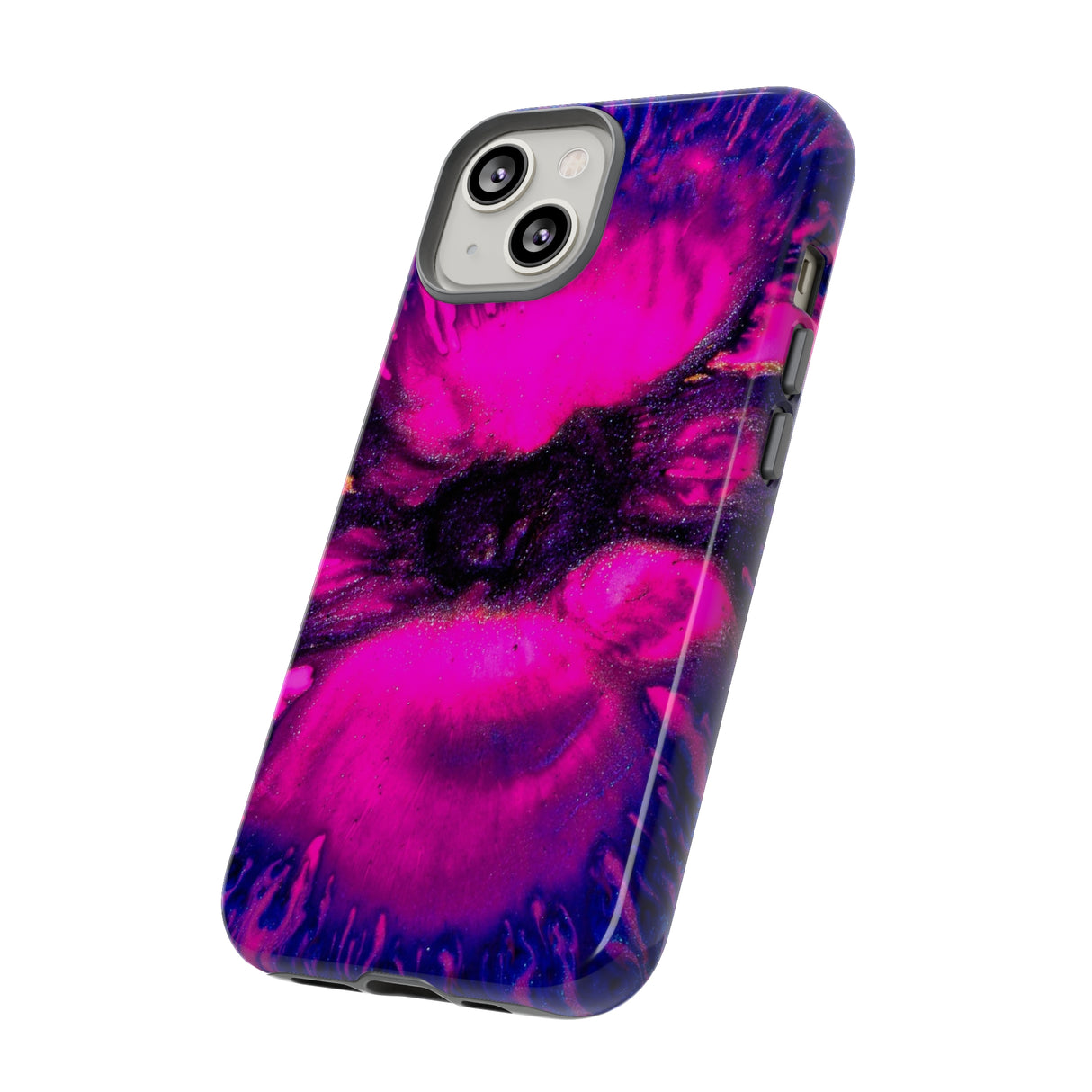 Deep Pink Ink Art iPhone Case (Protective) Phone Case