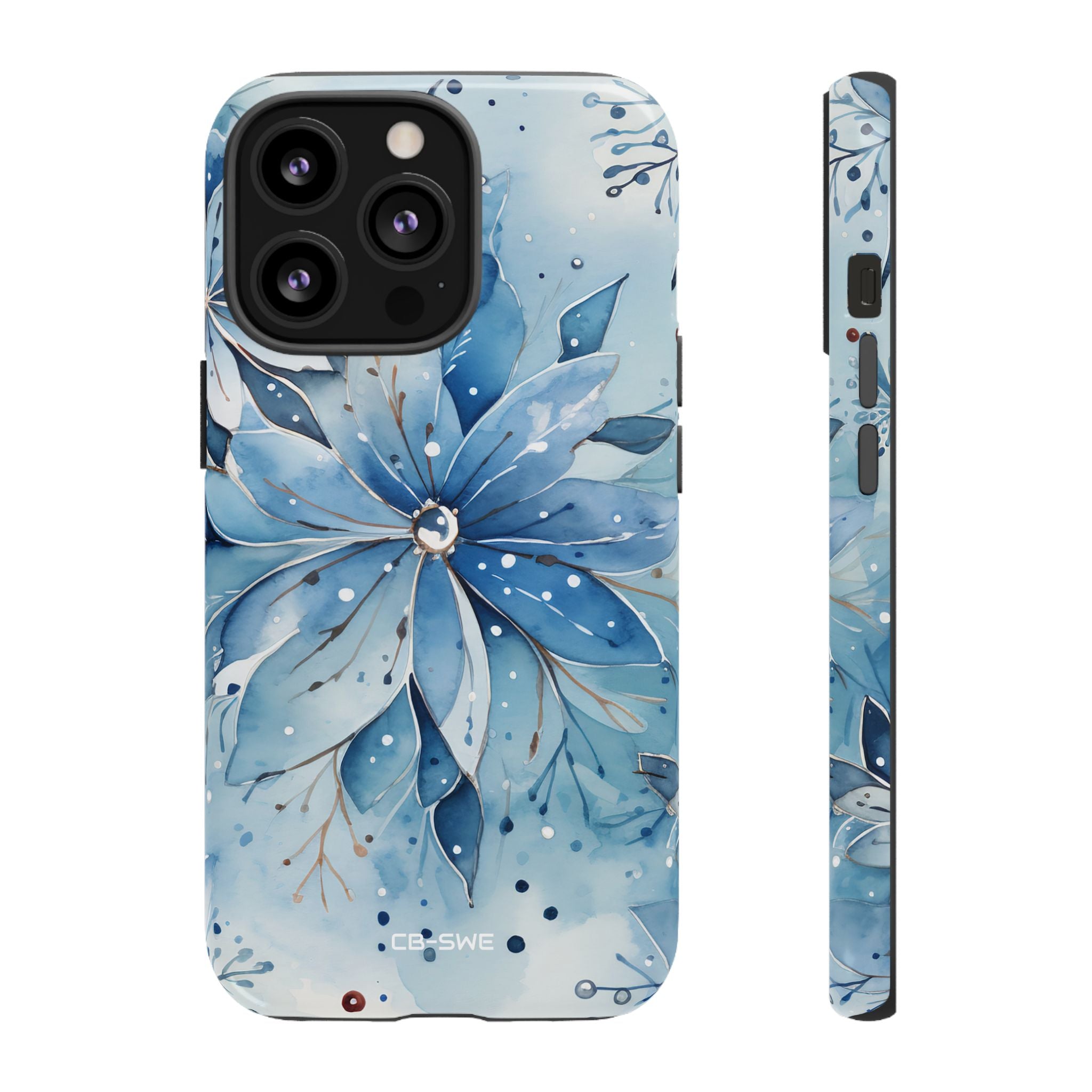 Floral Frost Embrace - iPhone Case