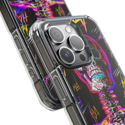 Neon Skeleton Chaos iPhone Case - Impact