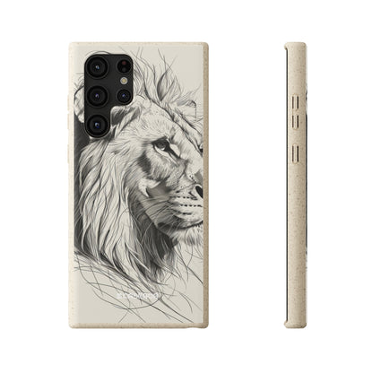 Majestic Linework Lion | Biodegradable Phone Case