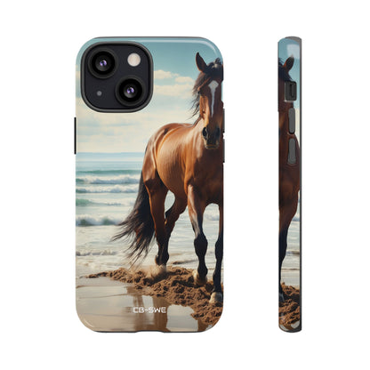 Horse Gallops Shoreline - iPhone Case