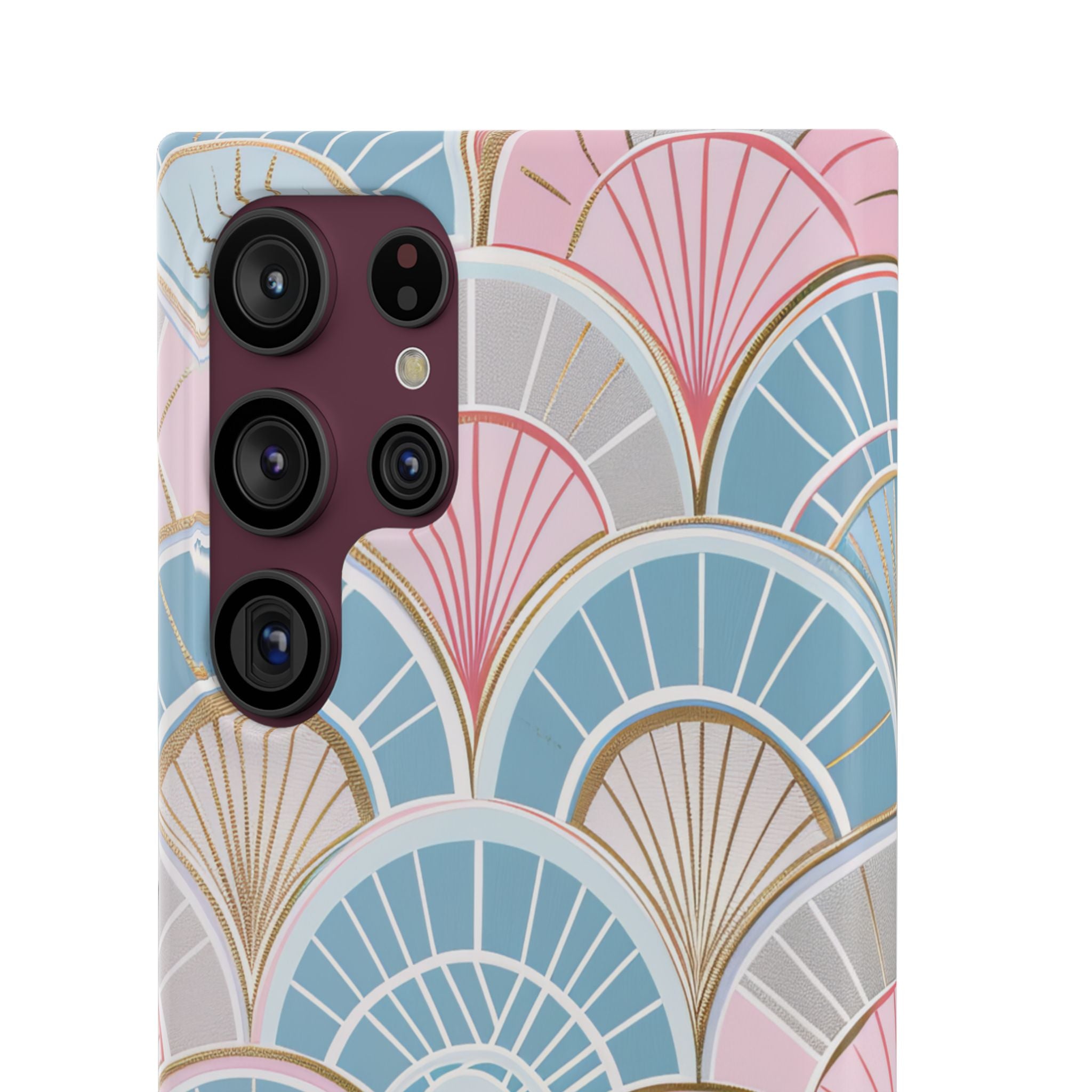 Art Deco Pastel Fan Pattern - Slim Samsung S22 Phone Case