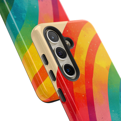 Textured Rainbow Arc Samsung S24 Case - Tough