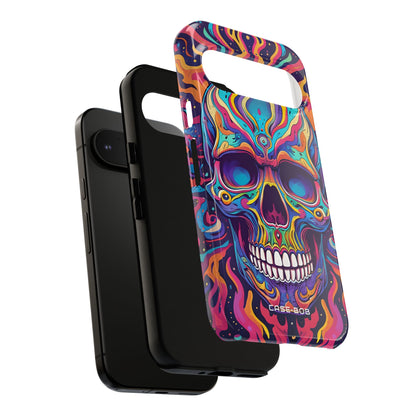 Flaming Skull Google Pixel 9 Pro Case - Tough