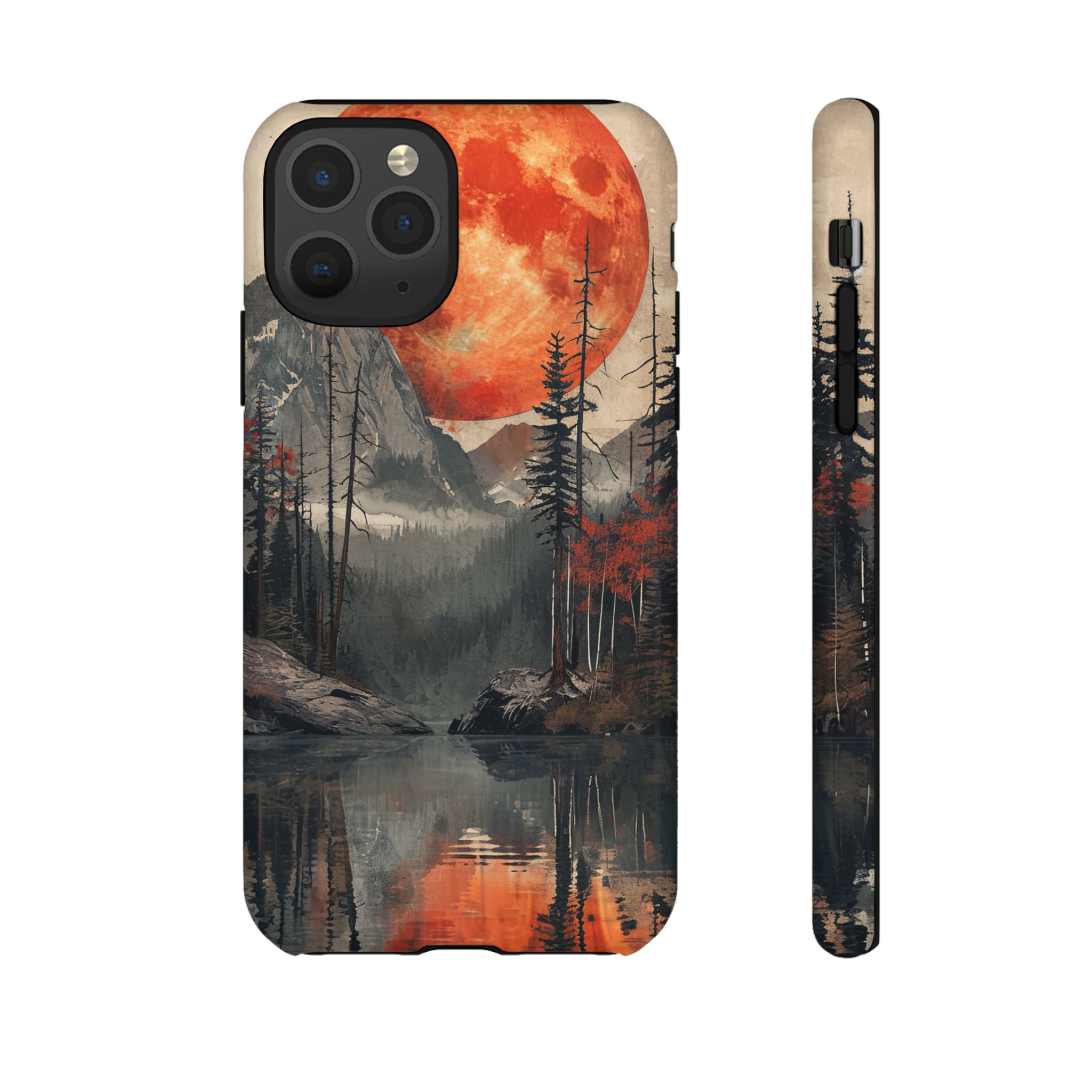 Abstract Wilderness Wonders: A Geometric Journey - Protective Phone Case