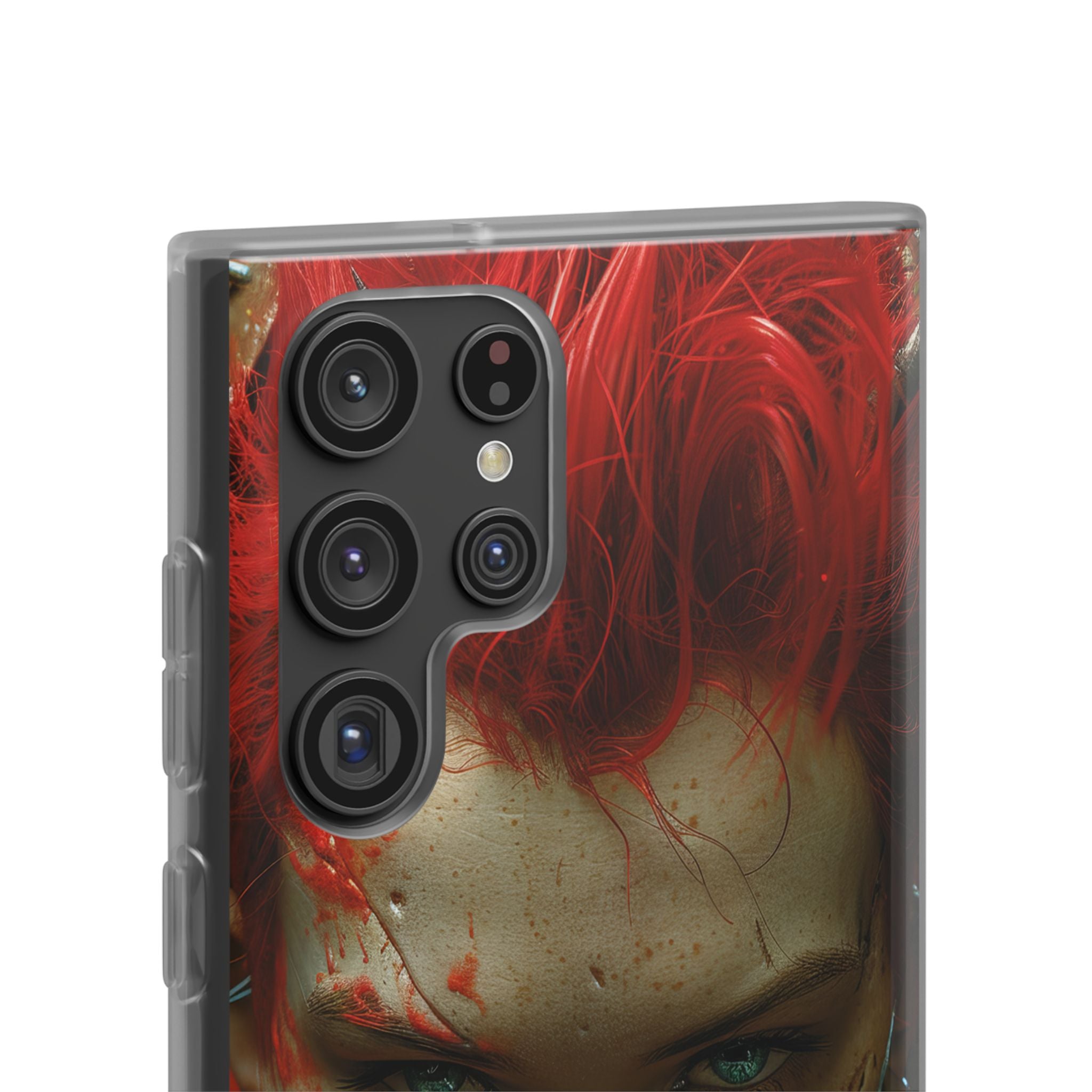 Red Spike Gaze Samsung S22 Ultra Case - Soft