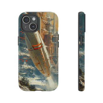 Futuristic Forest Voyage iPhone 15 - Tough
